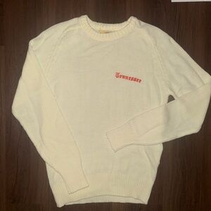 Vintage LOGO 7 Cream “Tennessee” Knit Crewneck Sweater